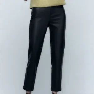 Zara Faux Leather Mom Fit Pants